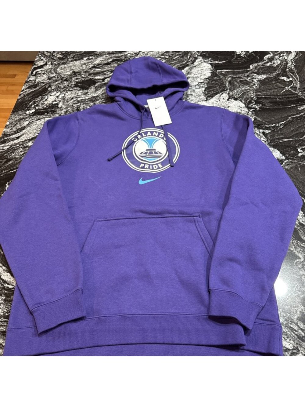 Orlando Pride Hoodie Mens Large Purple Soccer Nike NWSL Pullover Fleece NWT